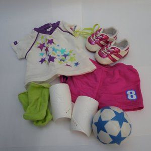 American Girl Soccer Team Outfit - Fits 18 Inch Dolls, Excellent Condition